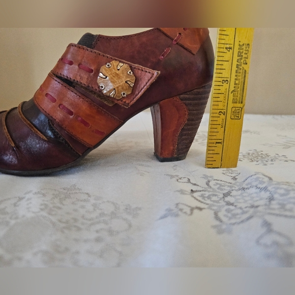 L' Artiste Spring Step Wonderous Heels Leather Western Brown Boho Sz 40 - Picture 11 of 12